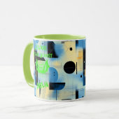 カスタムハロウィーン – 電動グリーンこうもりナイトロースト マグカップ (正面左)