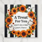 カスタムハローウィンパーティのお気に入り – 'A Treat for You' フェイバータグ (裏面)