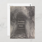 カスタムハローウィンパーティ招待ヴィンテージ写真 ポストカード (正面/裏面)