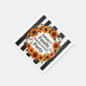 カスタムハローウィンパーティ-パーソナライズされた幽霊フローラ スタンダードカクテルナプキン (角)