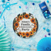 カスタムハローウィンパーティ-パーソナライズされた幽霊フローラ ペーパープレート (パーティー)