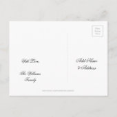 カスタムハローウィンパーティSave The Date Black Cat 案内ポストカード (裏面)