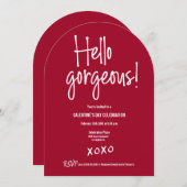 カスタムハローゴスガレンティーンの日xoxo赤 招待状 (正面/裏面)