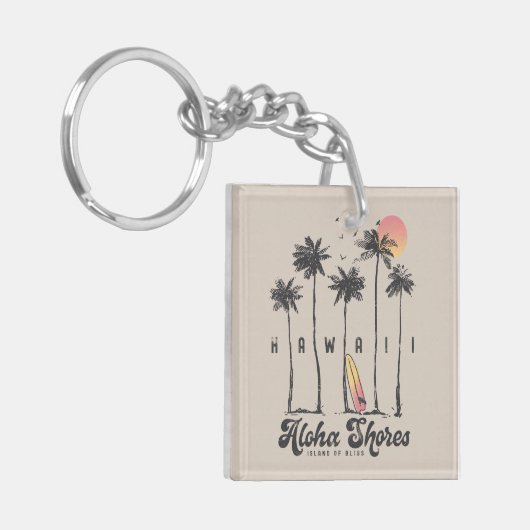 カスタムハワイビーチサーファーサマーバケーションギフト キーホルダー (正面左)
