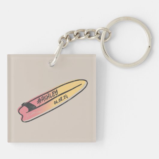 カスタムハワイビーチサーファーサマーバケーションギフト キーホルダー (裏面)