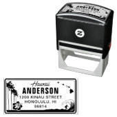 カスタムハワイ免許プレート差出人住所スタンプ セルフインキングスタンプ (インサイチュ)