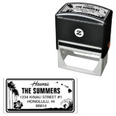 カスタムハワイ州ライセンスプレートアドレス セルフインキングスタンプ (インサイチュ)