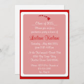 カスタムハワイ赤い島の卒業式の招待状 招待状 (正面/裏面)