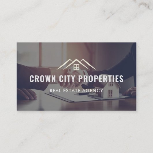 カスタムハンドシェイク実在エステート代理人 名刺 (正面)