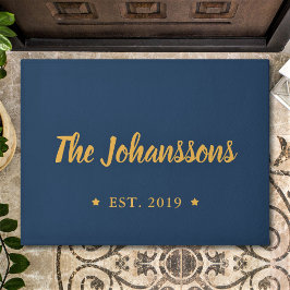 カスタムハンドスクリプトファミリ名パーソナライズされた ドアマット