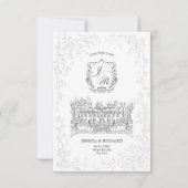 カスタムハンドドローお洒落ド結婚マンション セーブザデート (正面)