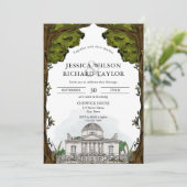 カスタムハンドドローイラストレーション結婚ズ 招待状 (スタンド正面)