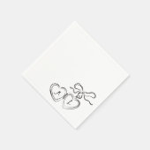 カスタムハンドドロー結婚ドのナプキンス スタンダードカクテルナプキン (角)