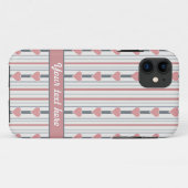 カスタムハートとiPhoneストライプ 5カバー Case-Mate iPhoneケース (裏面(横))