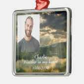 カスタムハートに永遠に残る記念碑 メタルオーナメント (左)