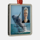 カスタムハートに永遠に残る記念碑 メタルオーナメント (右)