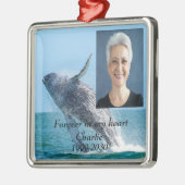 カスタムハートに永遠に残る記念碑 メタルオーナメント (左)