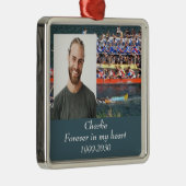 カスタムハートに永遠に残る記念碑 メタルオーナメント (右)