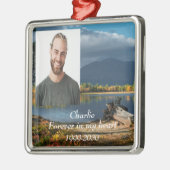 カスタムハートに永遠に残る記念碑 メタルオーナメント (左)