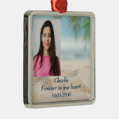 カスタムハートに永遠に残る記念碑 メタルオーナメント (右)