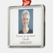 カスタムハートに永遠に残る記念碑 メタルオーナメント (左)