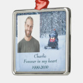 カスタムハートに永遠に残る記念碑 メタルオーナメント (左)