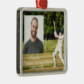 カスタムハートに永遠に残る記念碑 メタルオーナメント (右)