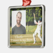 カスタムハートに永遠に残る記念碑 メタルオーナメント (左)