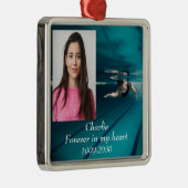 カスタムハートに永遠に残る記念碑 メタルオーナメント (右)