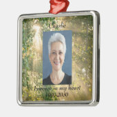 カスタムハートに永遠に残る記念碑 メタルオーナメント (左)