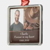 カスタムハートに永遠に残る記念碑 メタルオーナメント (左)