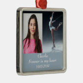 カスタムハートに永遠に残る記念碑 メタルオーナメント (右)