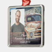 カスタムハートに永遠に残る記念碑 メタルオーナメント (左)