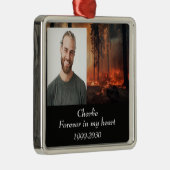 カスタムハートに永遠に残る記念碑 メタルオーナメント (右)