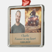 カスタムハートに永遠に残る記念碑 メタルオーナメント (左)