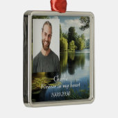 カスタムハートに永遠に残る記念碑 メタルオーナメント (右)