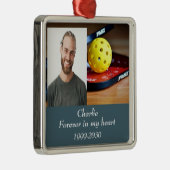 カスタムハートに永遠に残る記念碑 メタルオーナメント (右)