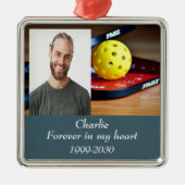 カスタムハートに永遠に残る記念碑 メタルオーナメント (正面)