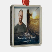 カスタムハートに永遠に残る記念碑 メタルオーナメント (右)