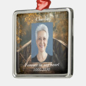 カスタムハートに永遠に残る記念碑 メタルオーナメント (左)