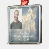 カスタムハートに永遠に残る記念碑 メタルオーナメント (左)