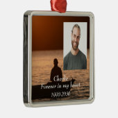 カスタムハートに永遠に残る記念碑 メタルオーナメント (右)