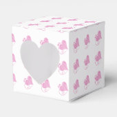 カスタムハートのボックスにピンク フェイバーボックス (正面サイド)