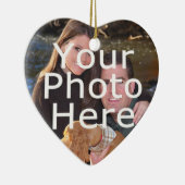 カスタムハートクリスマスオーナメント セラミックオーナメント (右)