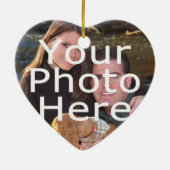 カスタムハートクリスマスオーナメント セラミックオーナメント (裏面)