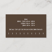 カスタムハートコーヒーショップ&パンチ 名刺 (裏面)