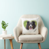 カスタムハートシェイプPet写真とパーソナライズされた文字 クッション (椅子)