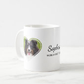 カスタムハートシェイプPet写真とパーソナライズされた文字 コーヒーマグカップ (正面左)