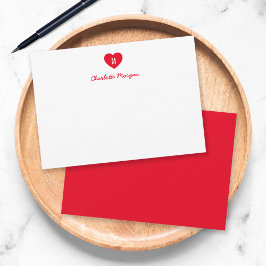 カスタムハートスクリプモダント ノートカード