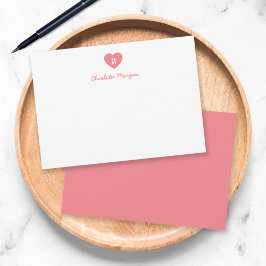 カスタムハートスクリプモダント ノートカード